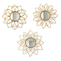 Champagne Gold Round Mirrors for Wall, Decorative Mirrors for Wall Decor