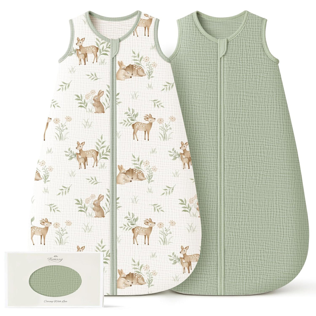 Muslin Baby Sleep Sack, 0.8 TOG Baby Wearable Blanket