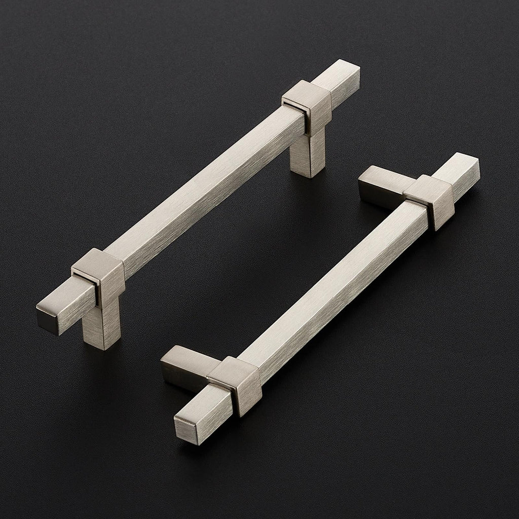 15 Pack Brushed Nickel Cabinet Handles, 5" Hole Center Drawer Pulls