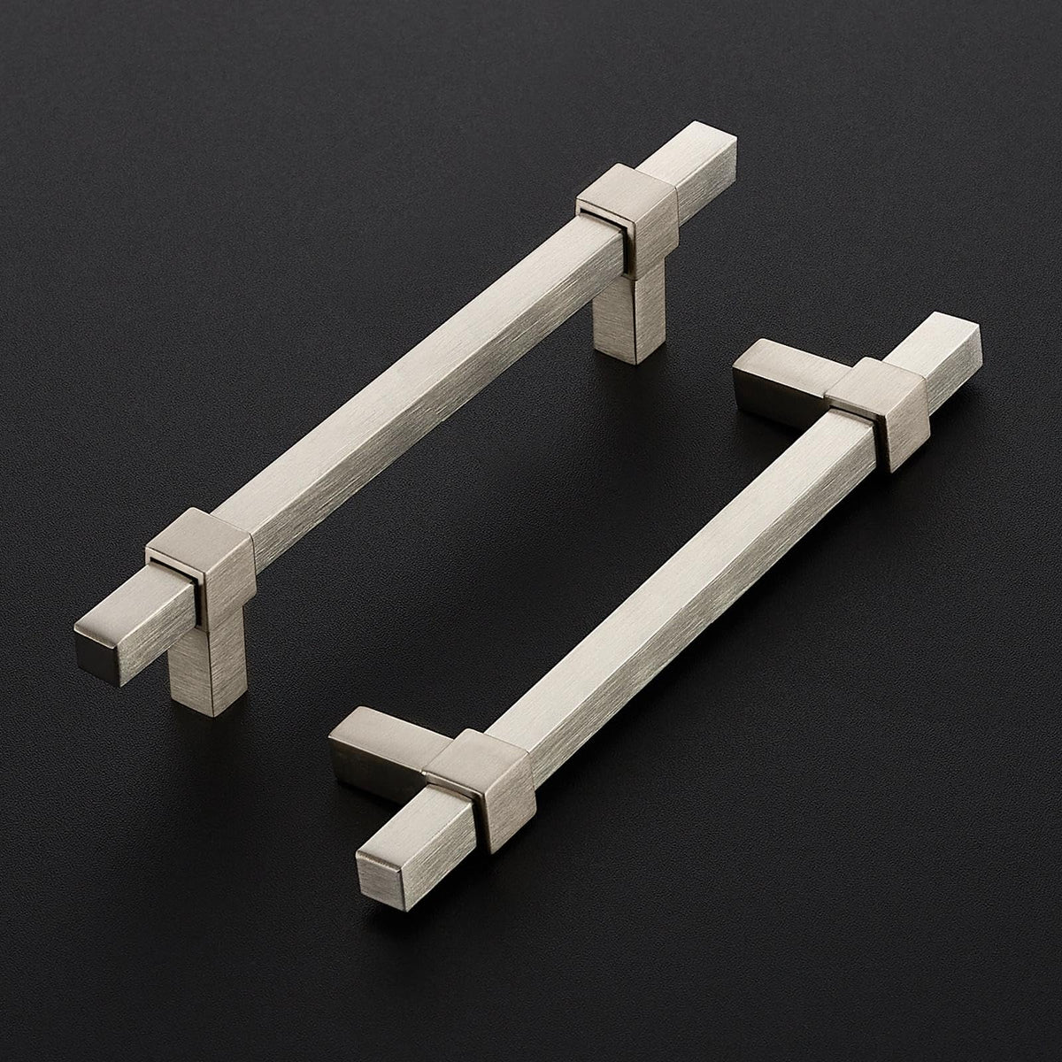 15 Pack Brushed Nickel Cabinet Handles, 5" Hole Center Drawer Pulls
