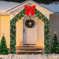 8FT Christmas Archway, Lighted Outdoor Holiday Arch Decoration