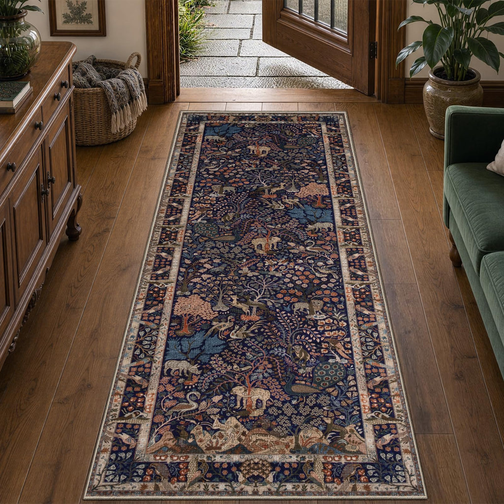 Runner Rug Non Slip, Boho Soft Hallway Rugs Entryway