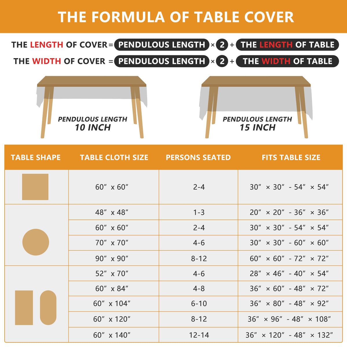 Fall Tablecloth Rectangle 60x120 Inch Thanksgiving Home Party Decor