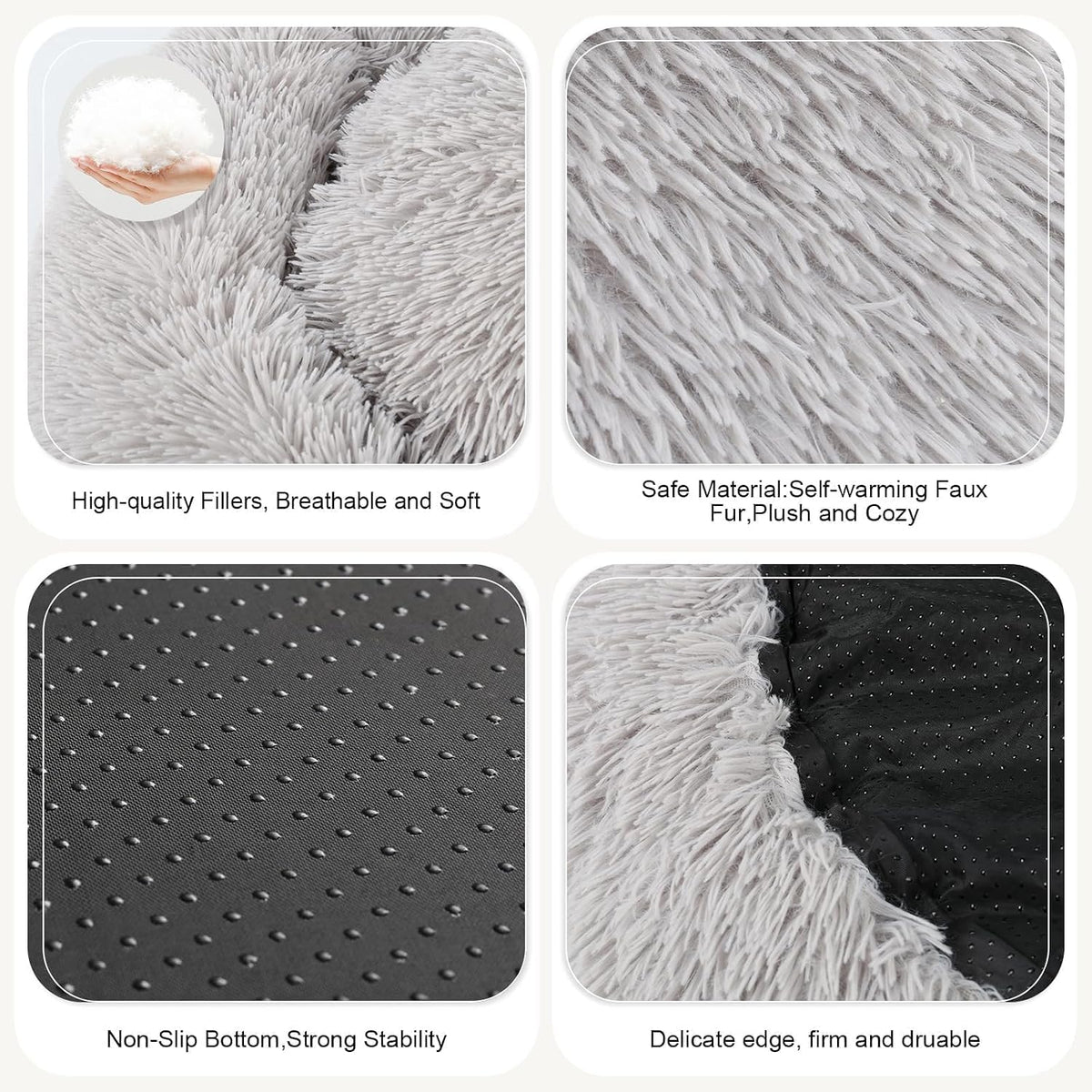 Dog Bed, Calming Dog Bed, Faux Fur Fluffy Dog Bed for Extra Large Dogs, Dog Bed for Humans Fits You and Pets, Pet