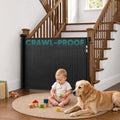 Retractable Baby Gates for Stairs, 34" Tall Expands to 55" Wide
