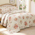 Quilts for Bedding Set Floral Bedspreads- Reversible Floral Comforter