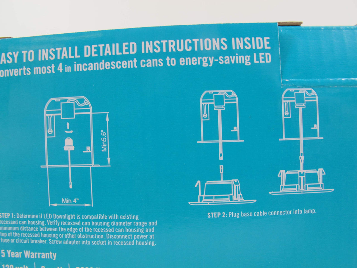 4 in. White Integrated LED Recessed Trim, Daylight (4-Pack)