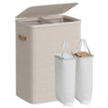 Laundry Basket, 170L Laundry Hamper with Lid, 2 Removable Bags