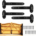 12 inches Strap Gate Hinges, Black Heavy Duty Hinge, T Shaped Lift Off Hinge