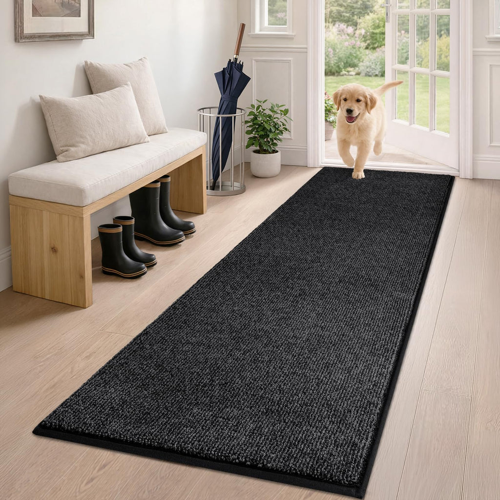 Hallway Runner Rug, 24" x 59", Heathered Charcoal
