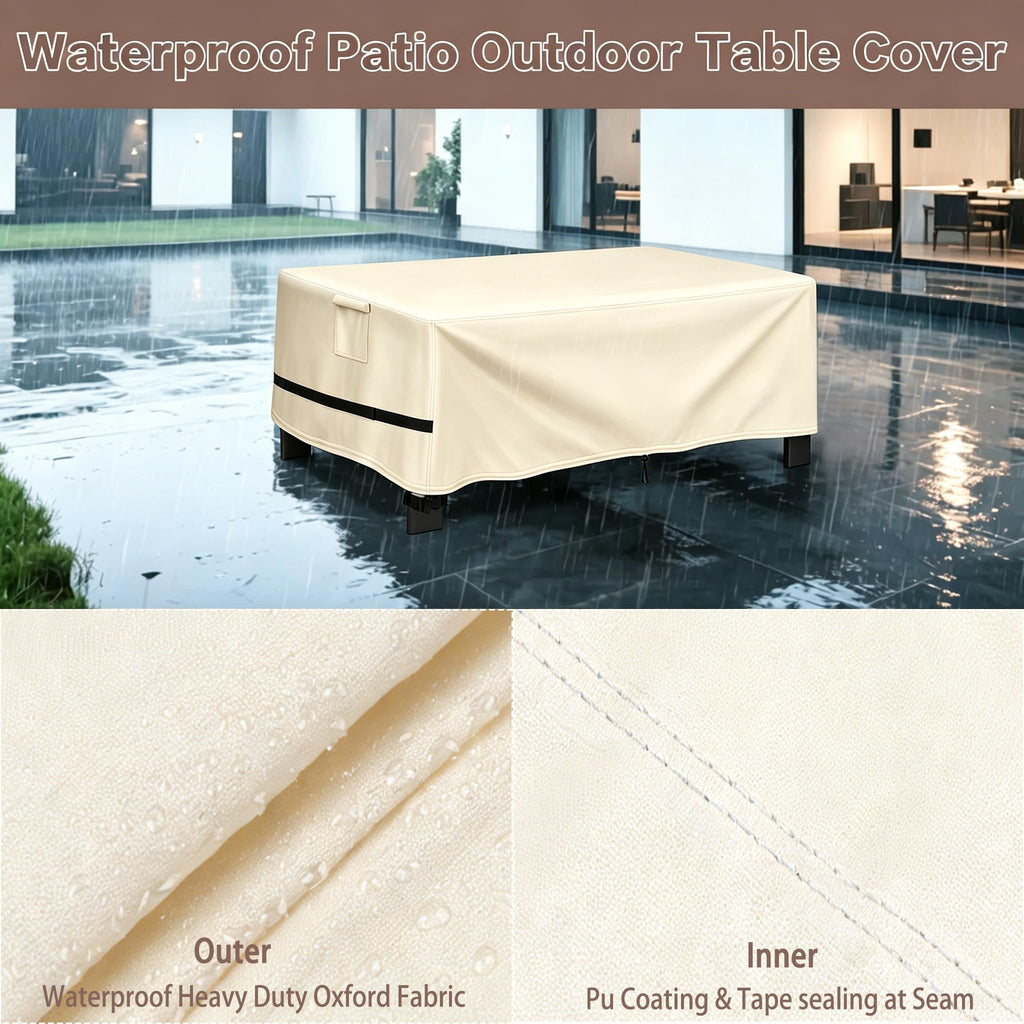 Outdoor Coffee Table Cover Rectangle, 48"L x 32"W x 16"H