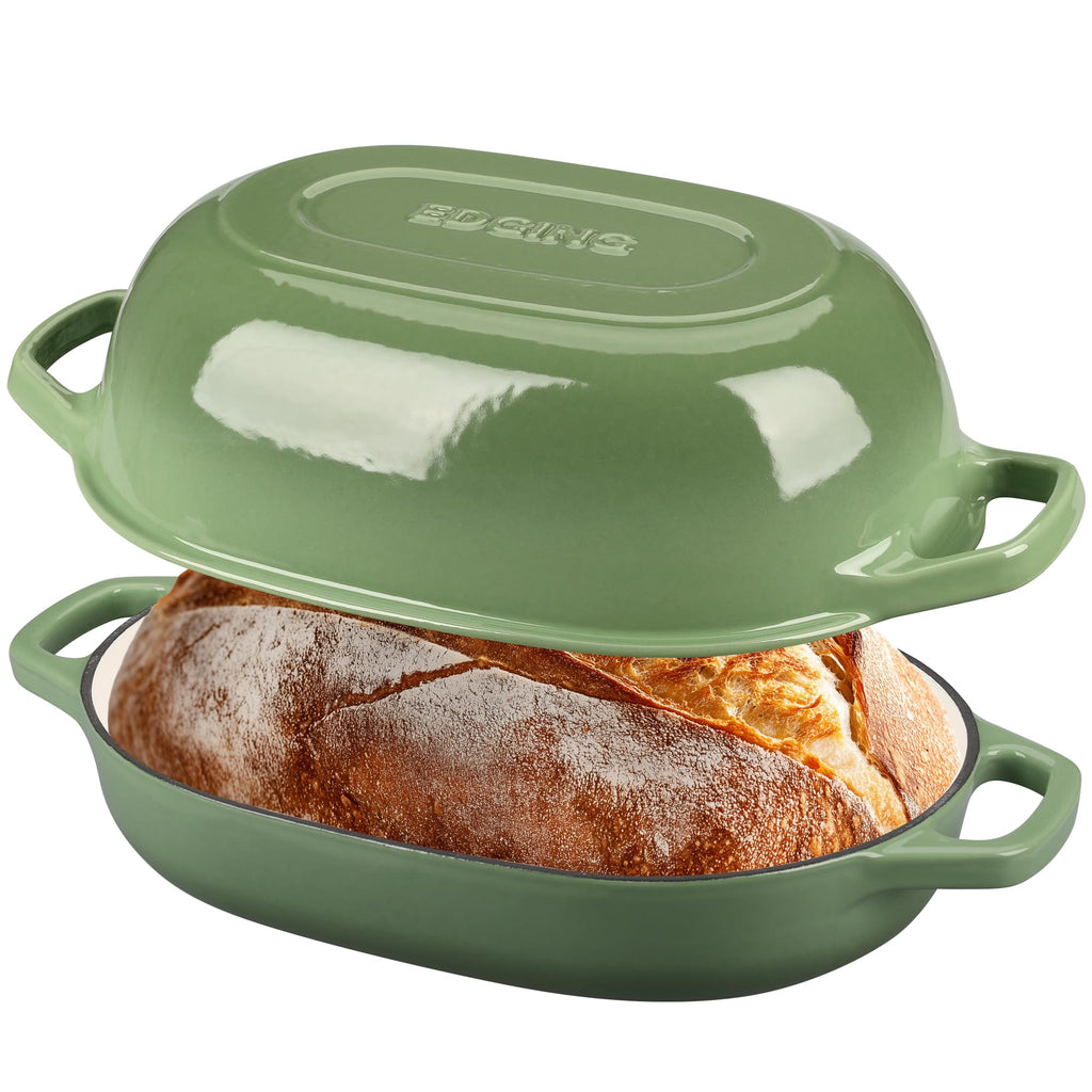 Enameled Cast Iron Oval Dutch Oven Pot with Lid, Dutch Oven for Sourdough Bread Baking, Bread Oven, Bread Dutch Oven