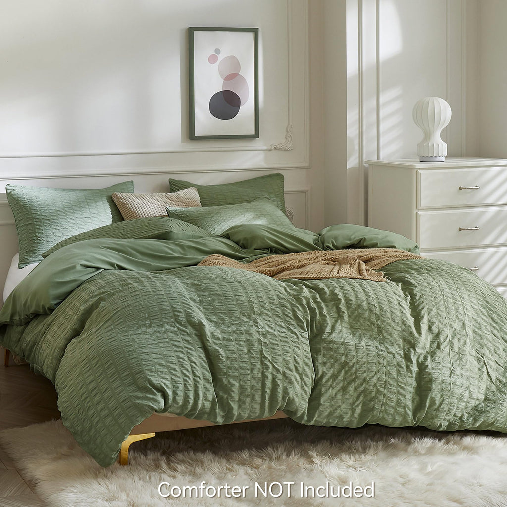 Seersucker Duvet Cover Full Set