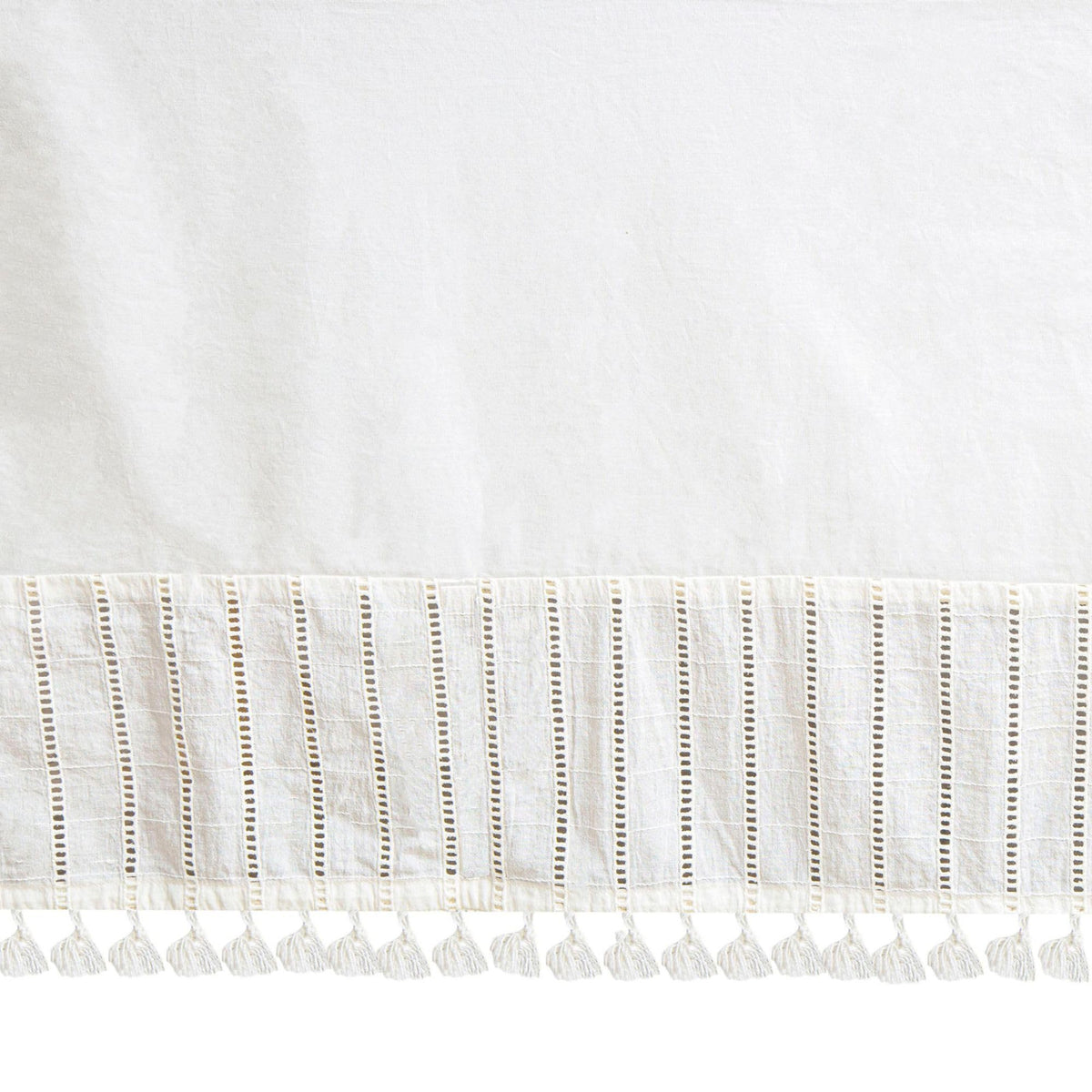 Wrap Around Bed Skirt for Crib, Cotton Crib Skirt for Boy's and Girl's Nursery, White, 28"w x 52"h x 16"d