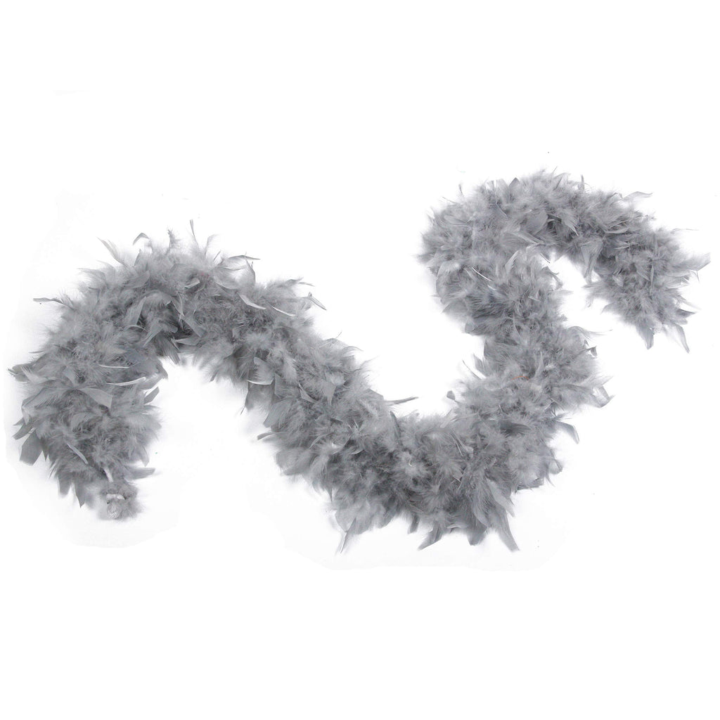 Turkey Chandelle Feather Boa 72'' 100 Gram (Cool Grey)