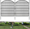 10 Panels Garden Fence Animal Barrier, 33 in(H) X 24 ft(L) Dog Fence Outdoor for Yard Rustproof No Dig Fencing