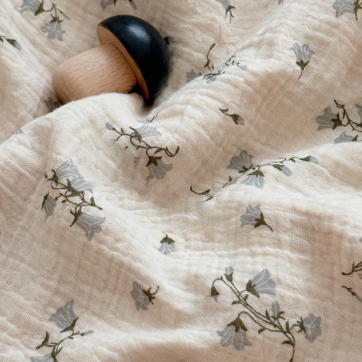 Vintage Floral Duvet Cover with Ruffles, Hyacinth, No Pillow
