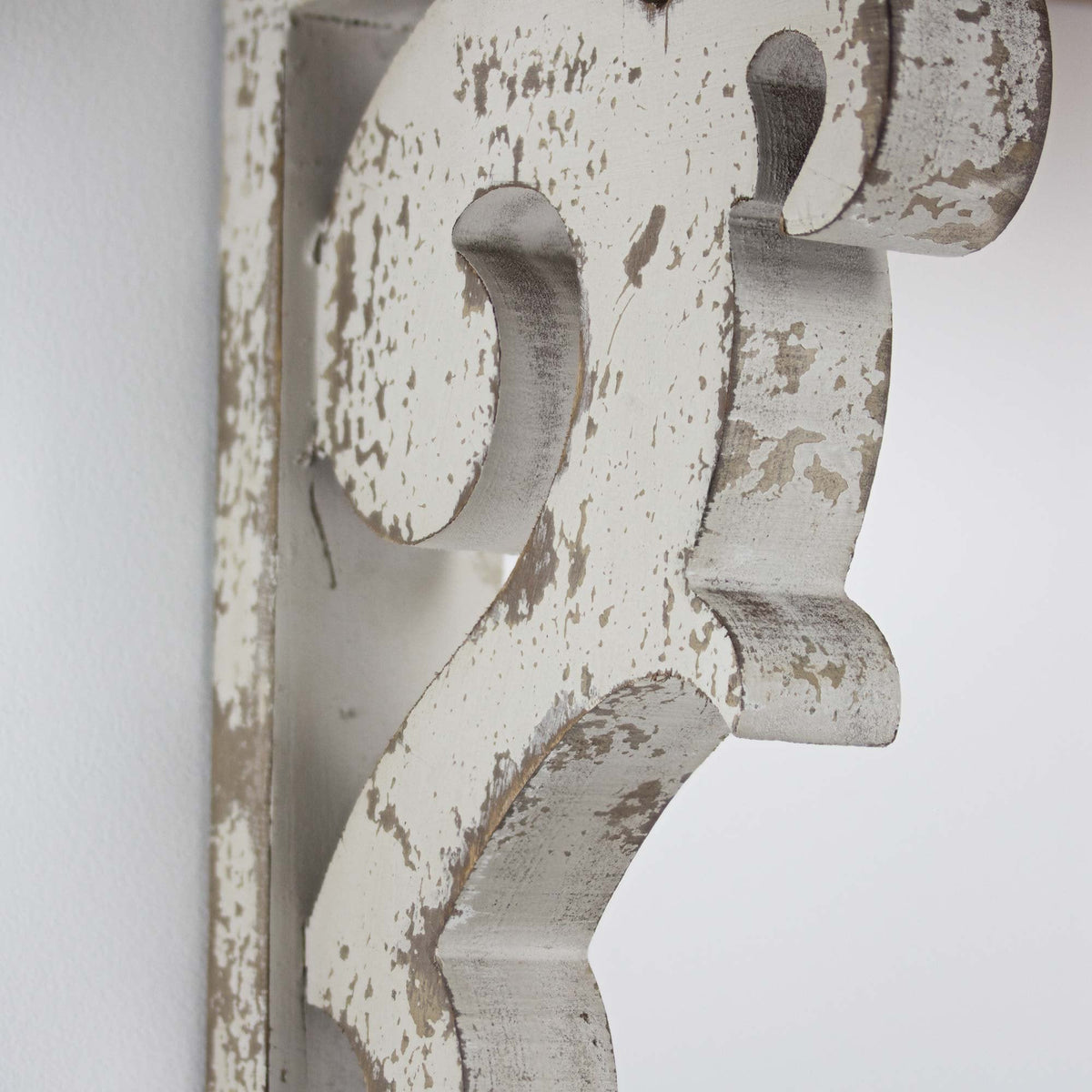 Set of 2 Corbel Shelf Brackets - Vintage Decorative Shelving & Storage - Rustic Farmhouse Decor & More (Gray, 12"x2