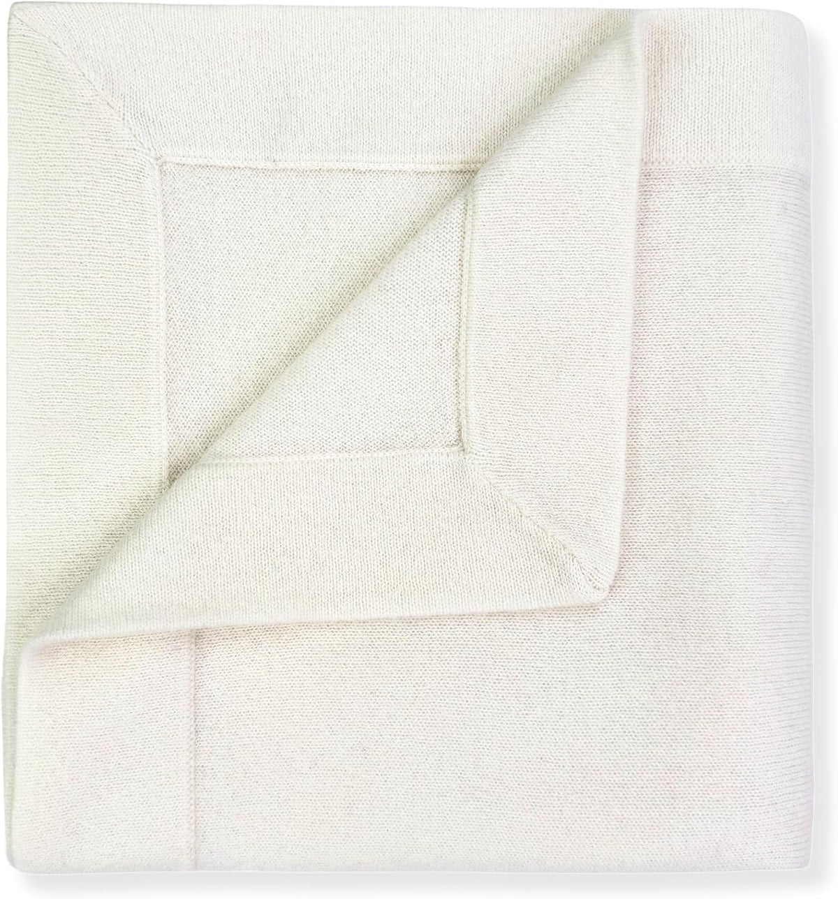100% Cashmere Baby Blanket Luxe Knit 32" x 40" Cream