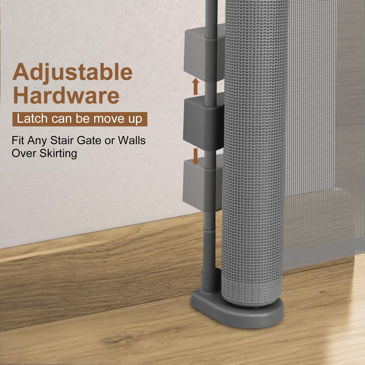 150 inch Reinforced Retractable Baby Gates 42 inch Tall