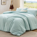 Comforter Set, 3-Piece Linen Blend Bedding Set