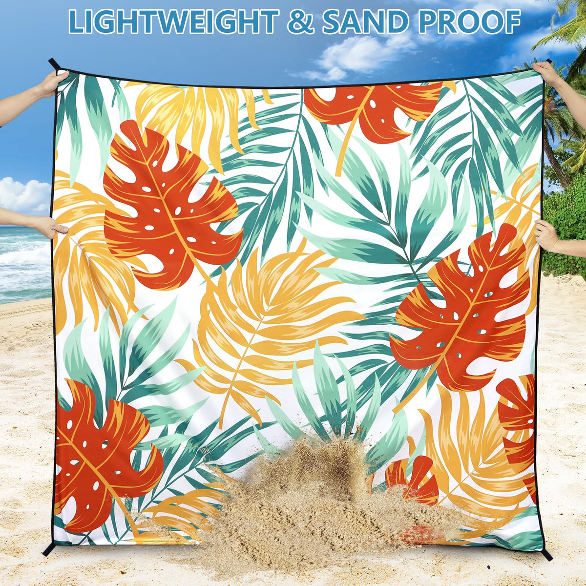 Beach Blanket Sandproof Extra Large Beach Mat Adults Waterproof Sand Free