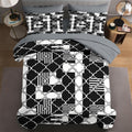 Queen Comforter Set with Sheets, 7 Pieces Geometric Moroccan Bedding