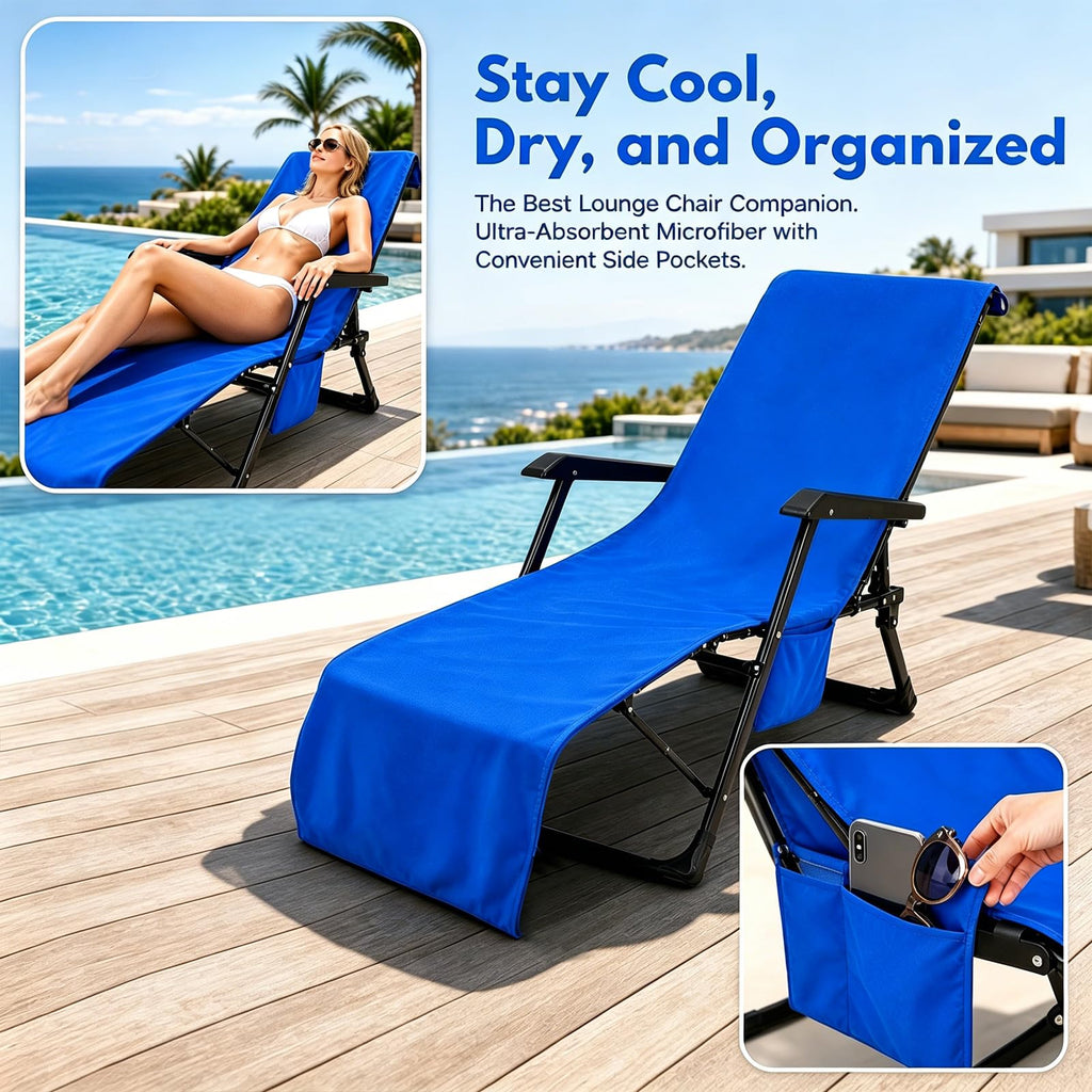 Chaise Lounge Cover Pool Chair Cover Soft and Quick Dry