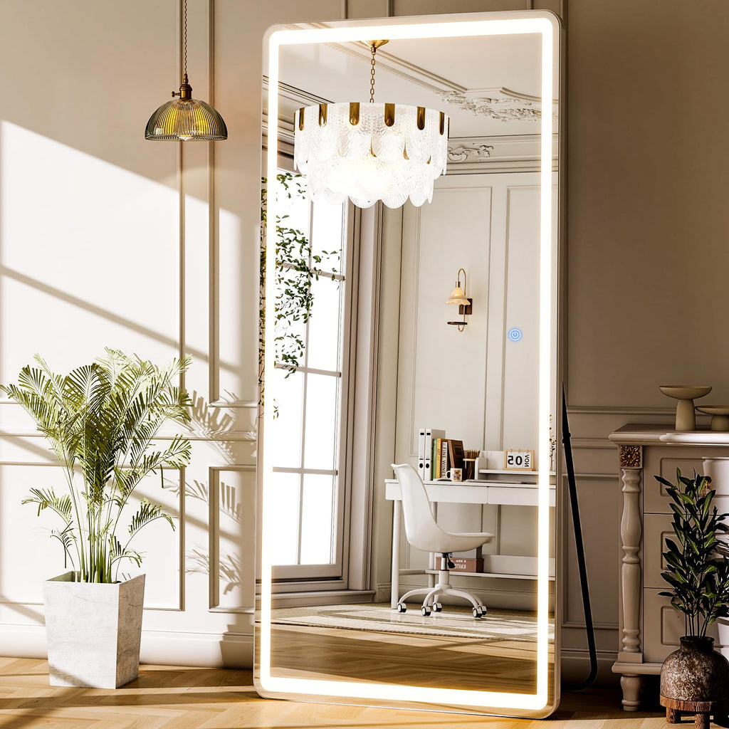 71" x 26" Rounded LED Full Length Mirror