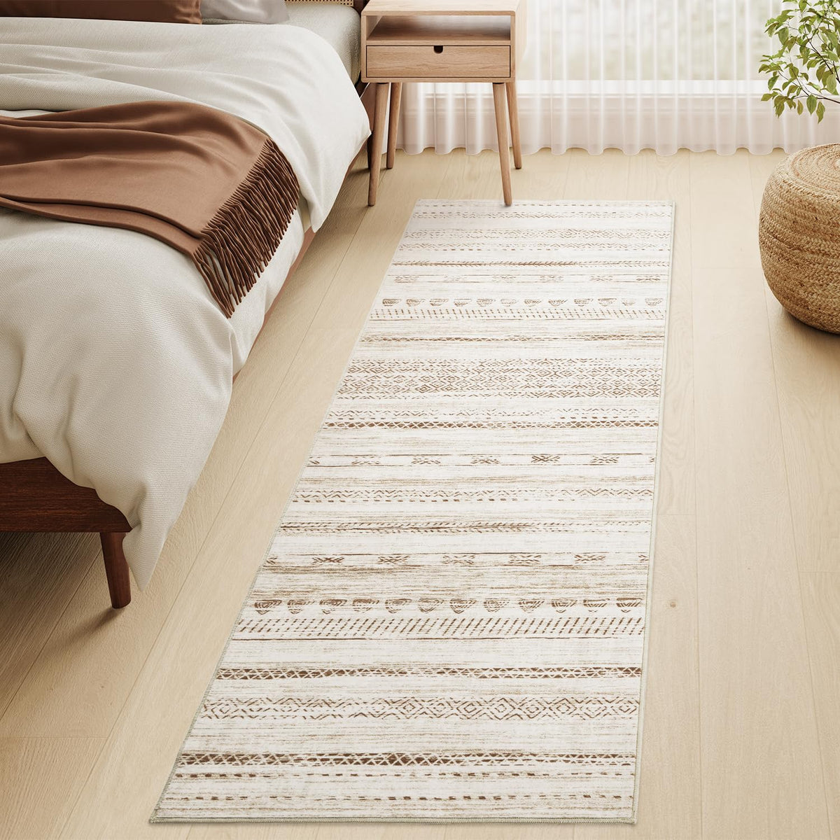 Runner Rug Machine Washable Non Slip Area Rug Distressed Neutral Moroccan Boho Rug Ultra Soft Floor Runners s