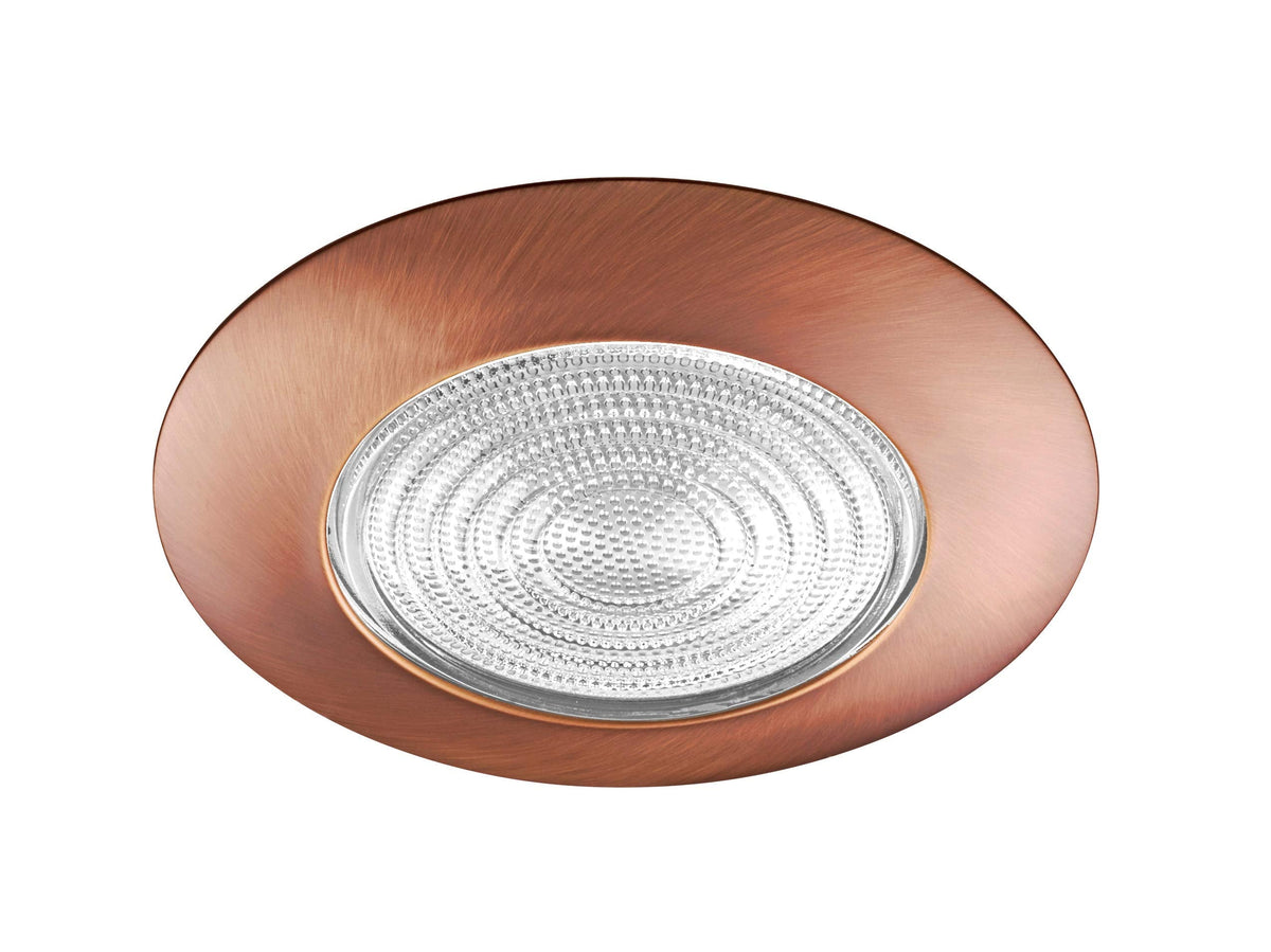 6 inch Bronze Recessed Shower Trim with Glass Fresnel Lens (17502BZ)