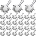 Cocktail Strainer 4 Prong Stainless Steel Bar Bartender Strainer 6 Inches Silver Bar Drink Tool - Set of 27