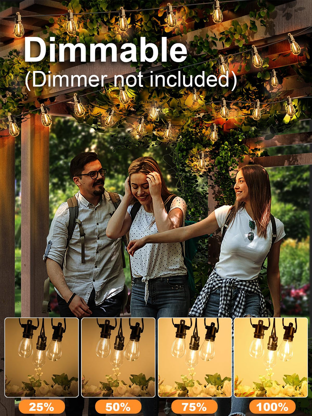 300 FT Outdoor String Lights, Patio Lights for Outside Waterproof