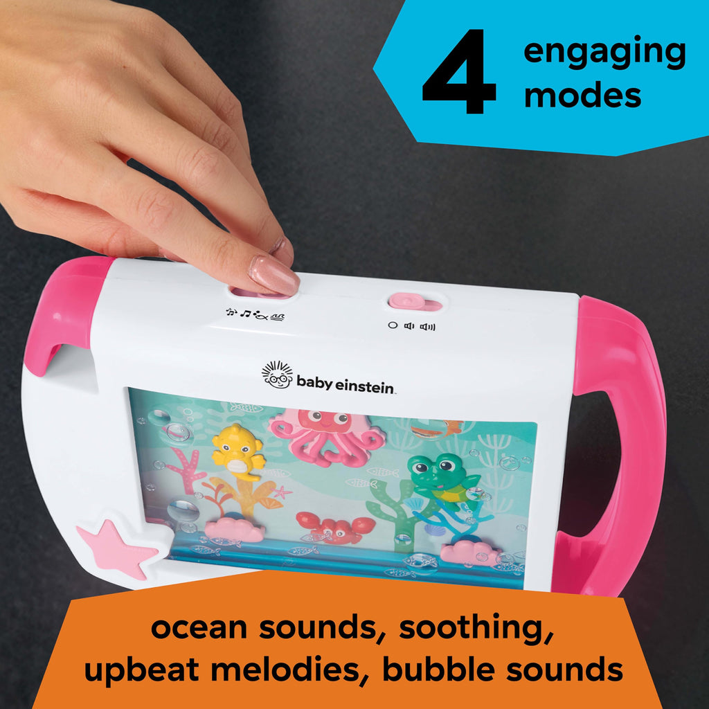 On-the-Go Sea Dreams Soother, Pink, Portable Baby Sound Machine with Music & Lights, for Newborns 0+ Months