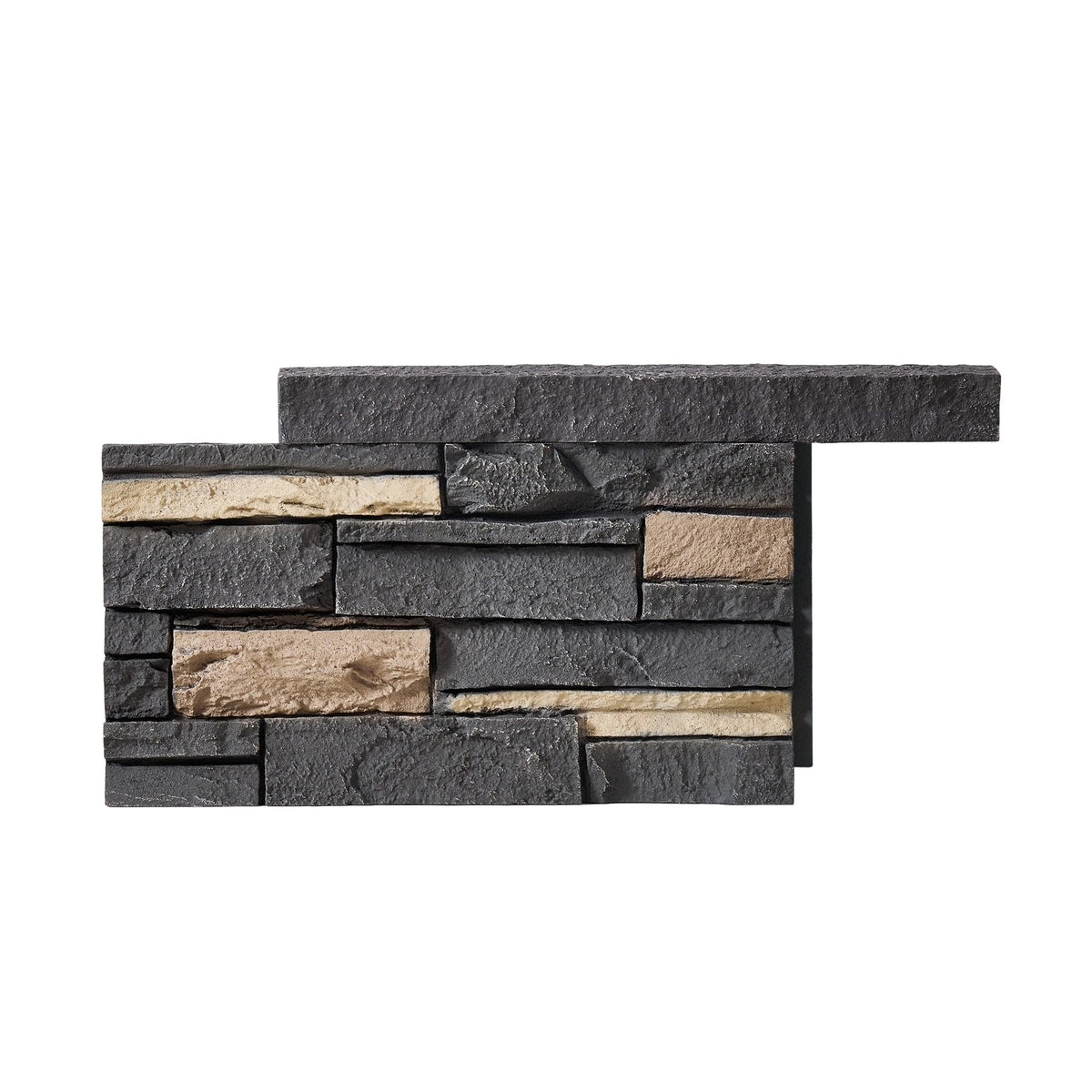 2-Pack Faux Stone Universal Ledger Trim, 34 in, Urban Slate