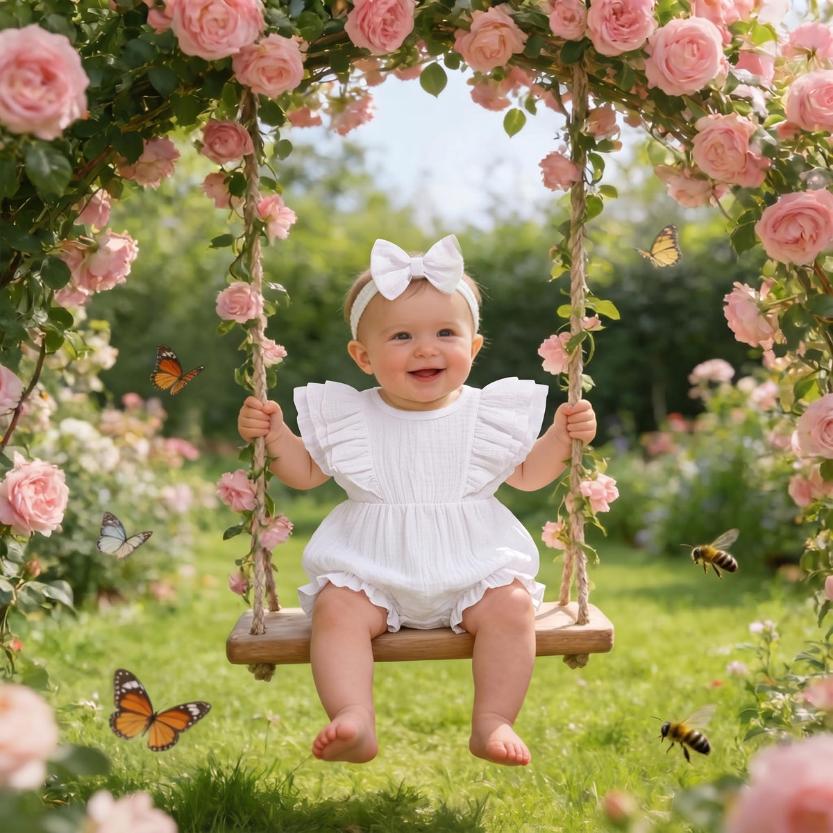 Ruffle Bubble Romper for Baby Girl | One-Piece Shorts Jumpsuit | Summer Outfit & Dress for Infants
