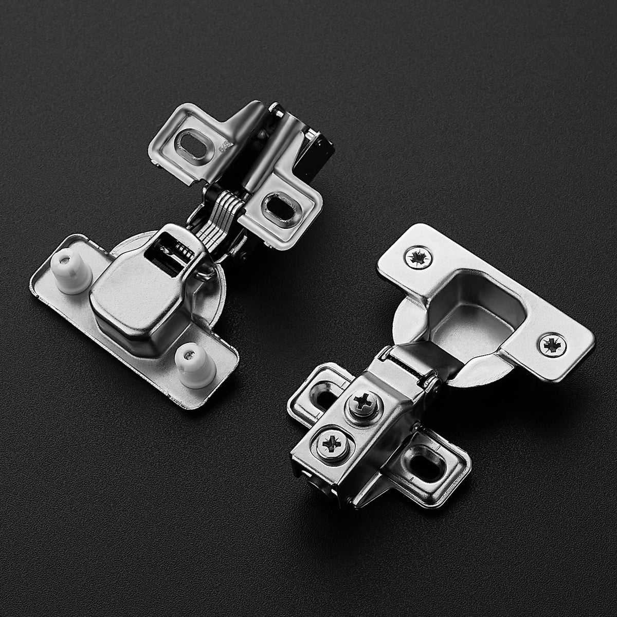 Short Arm Kitchen Cabinet Hinges, 5/8 Inch Overlay, 60 Pack 30 Pairs