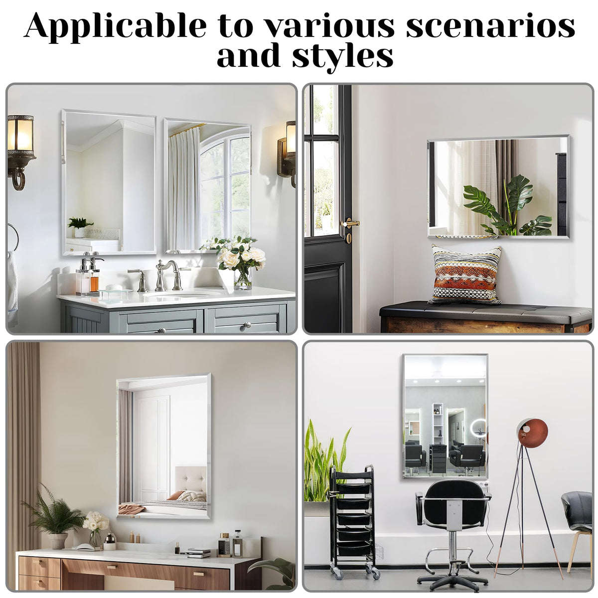 20x 28 Beveled Wall Mirror Decorative Bathroom Vanity Mirror