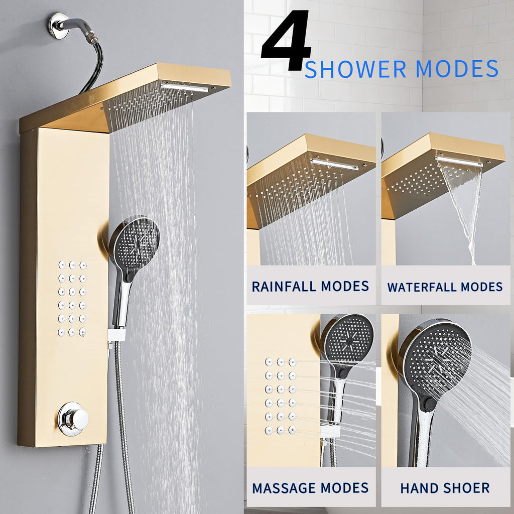 Shower Panel Tower System,Rain Shower Head Rainfall