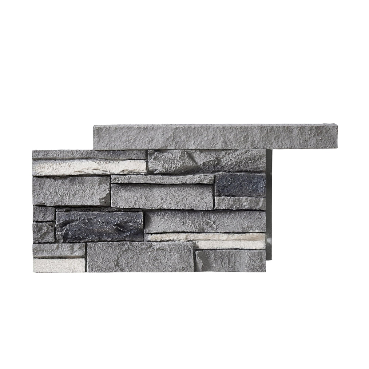 8-Pack Faux Stone Universal Ledger Trim, 34 in, Fog Stone