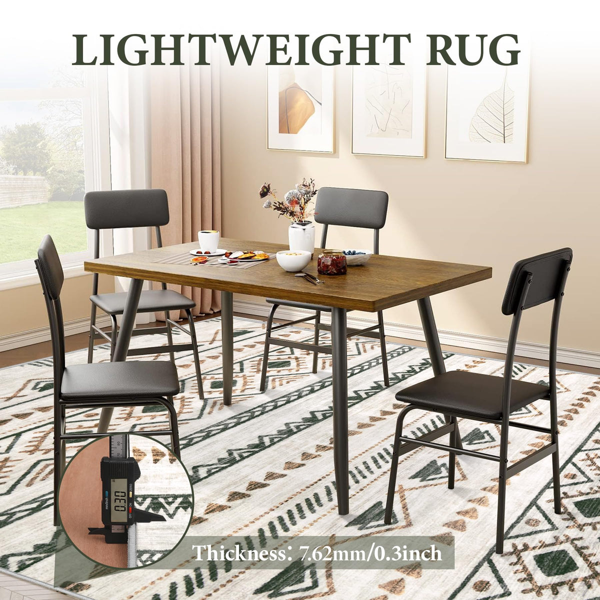Runner Rug Boho Geometric Area Rugs: Washable Kitchen Entryway Rug, Soft Non Slip Moroccan Long Hallway Rugs