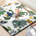 Premium Foam Baby Play Mat 50x50 - Removable & Machine Washable Cover, Extra Thick Padding Playpen Mat, Non-Slip