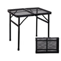 Portable Small Folding Table, Metal Camping Grill Table for BBQ, Picnic & Patio, Lightweight Foldable Outdoor Side