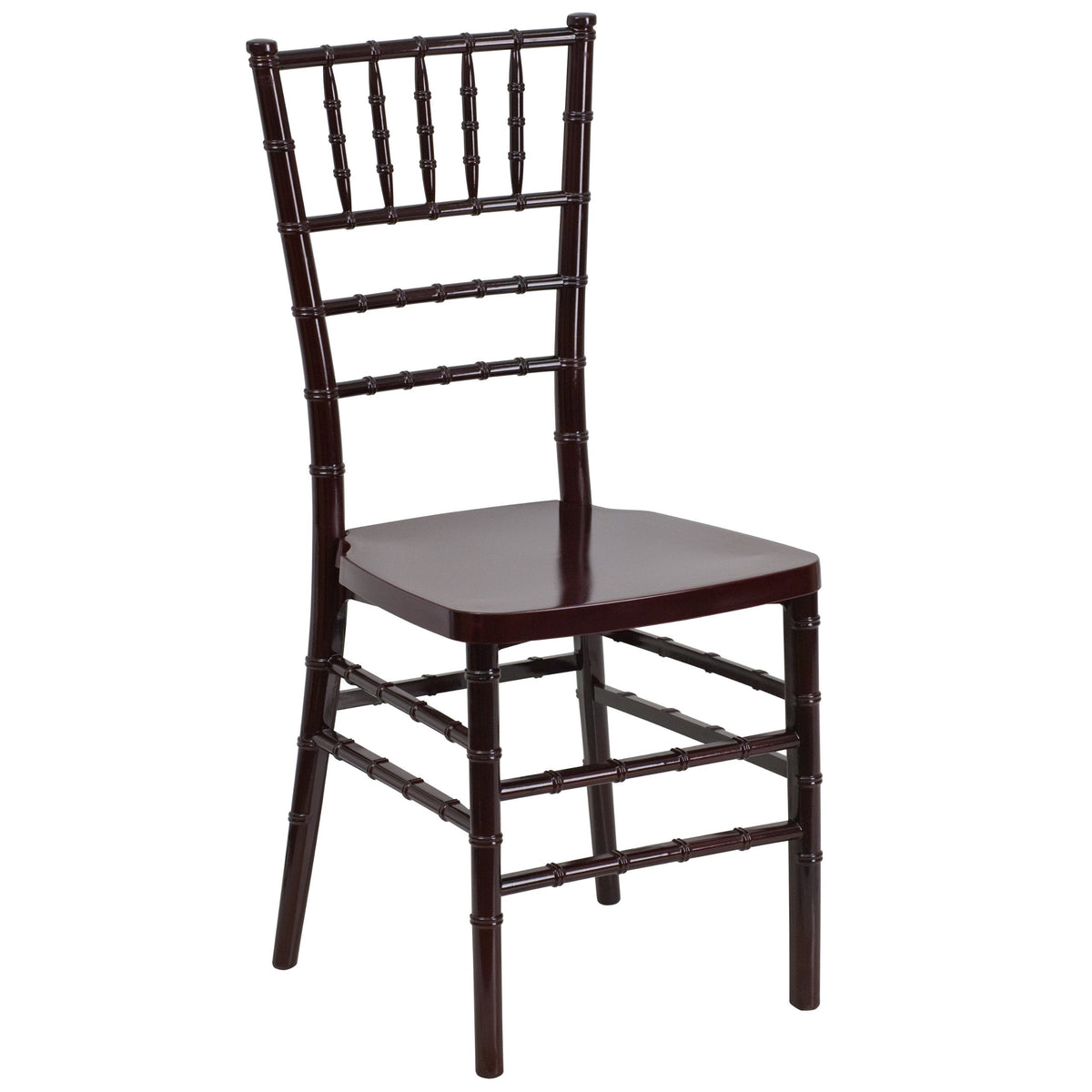 PREMIUM Series Mahogany Resin Stacking Chiavari Chair
