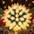 C9 Christmas Lights Outdoor, 100 FT Commercia Christmas Lights with LED Strawberry Bulbs, UL Certified for Christmas