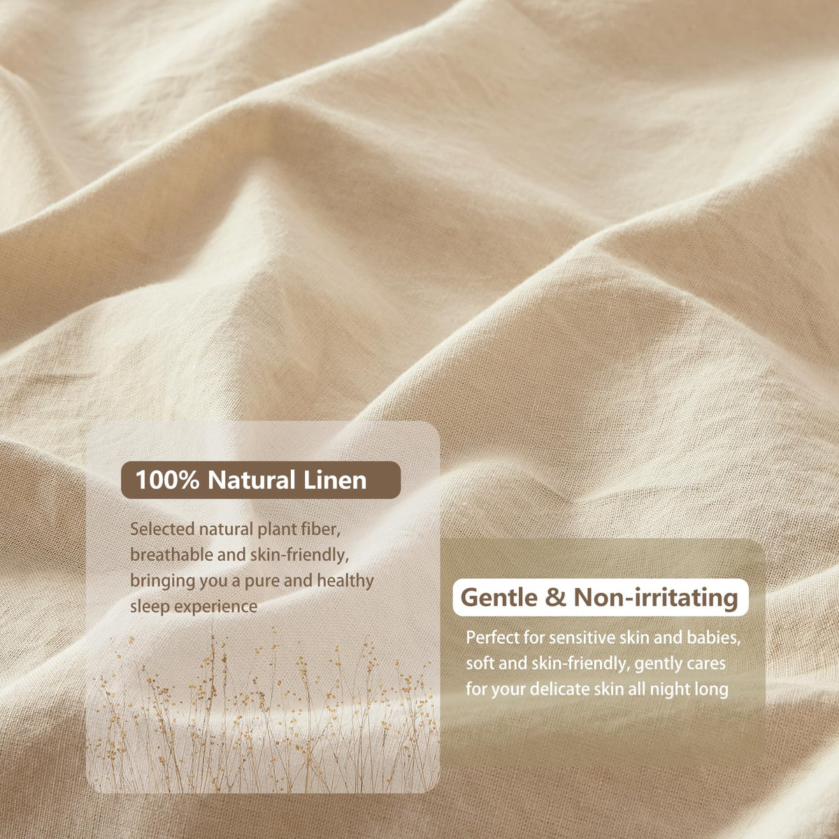 100% Stone-Washed Linen Sheet Set - Breathable & Soft
