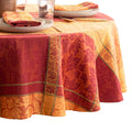Maplewood Jacquard Harvest Cotton Tablecloth, Multicolor - 60" W x 84" L Oval