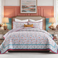 100% Cotton Quilt Set, Farmhouse Floral Reversible Quilts