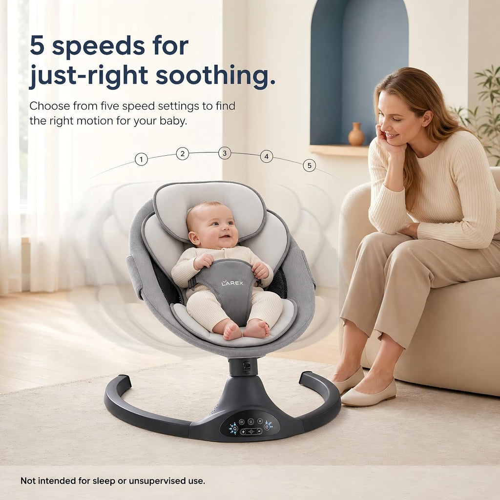 Baby Swing for Infants to Toddler with Remote Control & Bluetooth