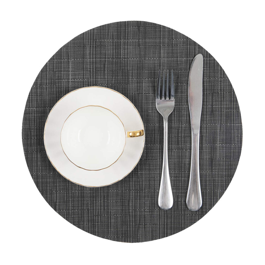 Round Table Placemats Set of 7 Wedge Shaped Place Mat with Centerpiece Round Mat Heat Resistant Table Mats Washable